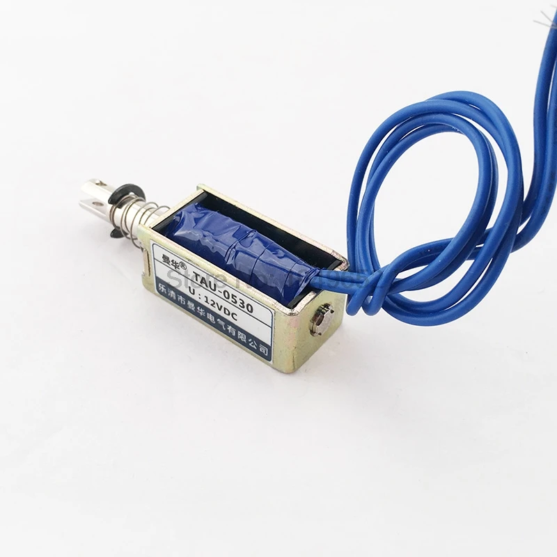 TAU-0530 DC12V 24V tipo push & pull marco electroimán distancia de recorrido 10mm fuerza de mantenimiento 700g solenoide - imagen 2