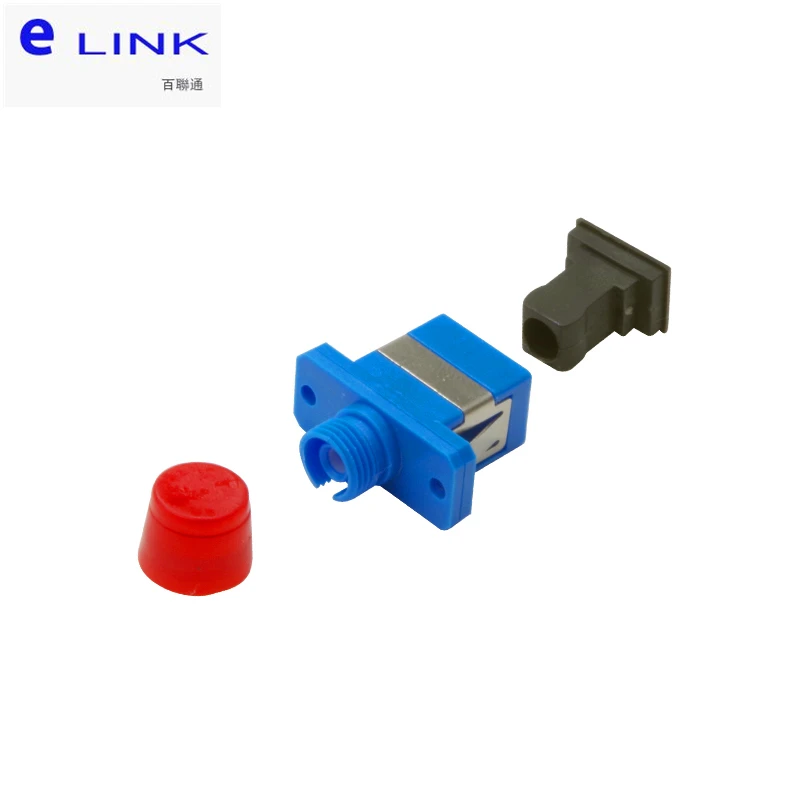 Adaptador de fibra óptica 50 Uds SC-FC plástico azul verde monomodo conector Simplex APC SM acoplador envío gratis ELINK 0.2dB - imagen 4