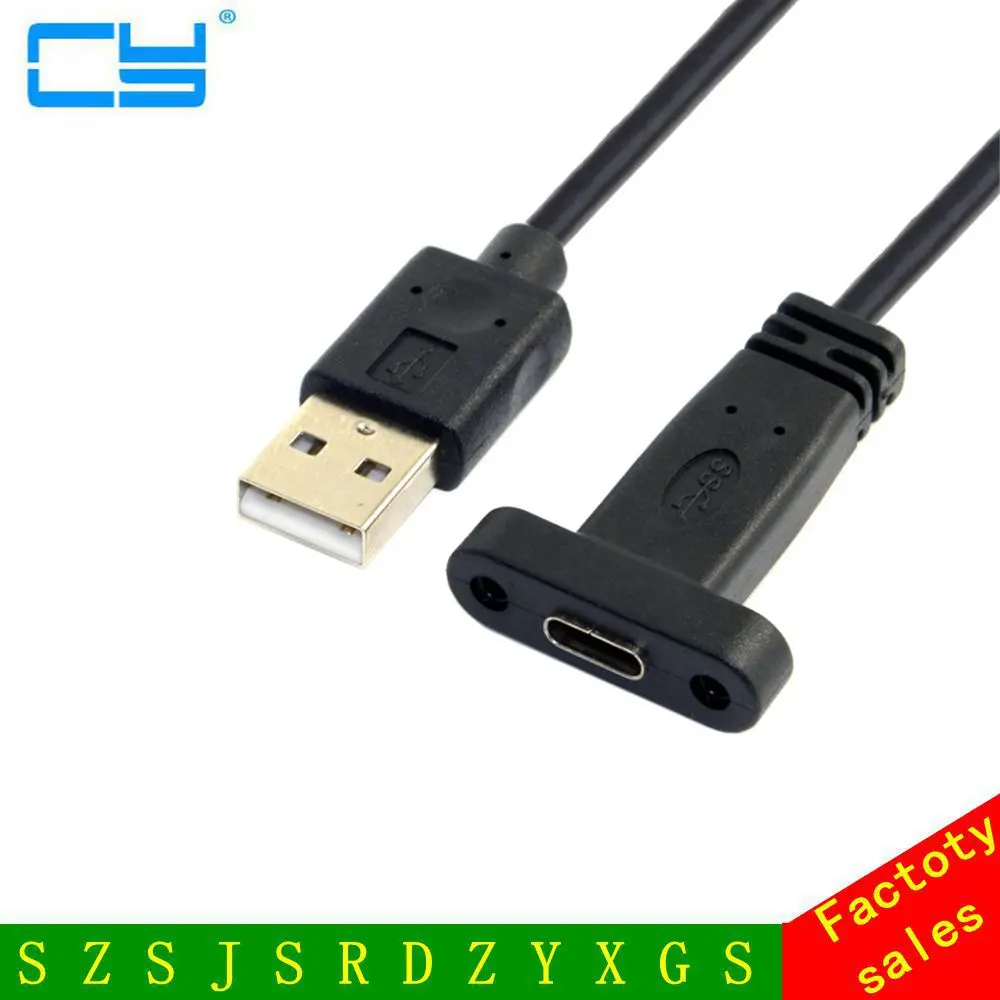 Cable de datos USB 3.1 tipo C USB-C hembra a USB 2.0 A macho para Macbook, tableta y teléfono móvil de 3 pies - imagen 2