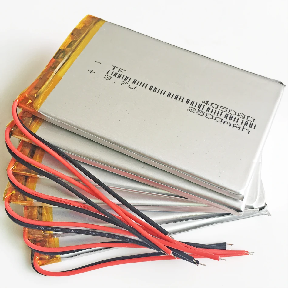 Batería recargable de polímero de litio para ordenador, pila de iones de litio para Mp3, GPS, PSP, tableta, PC, PAD, DVD medio, 5 piezas, 3,7 V, 2500mAh, 405080 - imagen 2