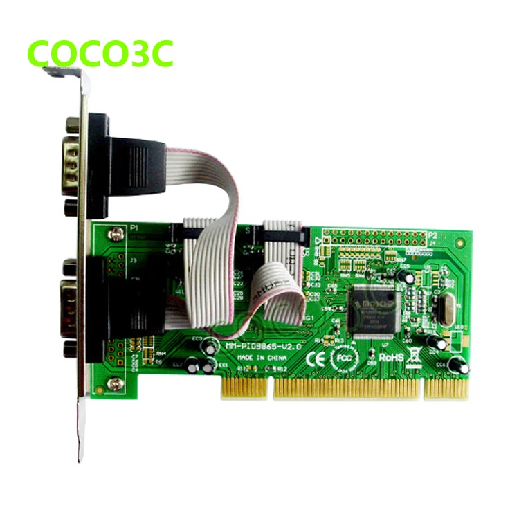 Moschip MCS9865 serie RS-232 tarjeta controladora PCI de 2 puertos PCI a convertidor de tarjeta de dispositivo COM DB9 de 2 puertos + soporte de perfil bajo - imagen 4