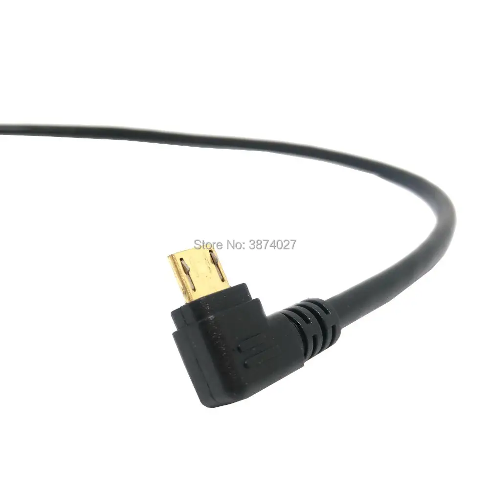 15cm 50CM 1M enchufe chapado en oro de alta calidad corto 90 grados ángulo izquierdo USB A macho a Micro USB macho cable de alimentación de datos de ángulo recto - imagen 3