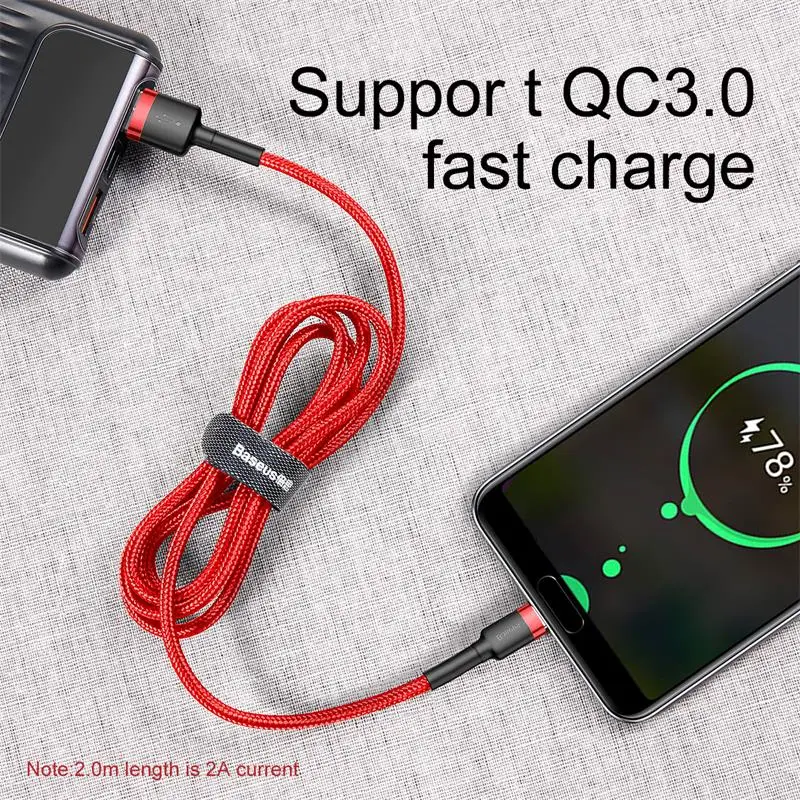 Baseus Cable USB-C Quick Charge 3.0 para Samsung y Xiaomi - imagen 2