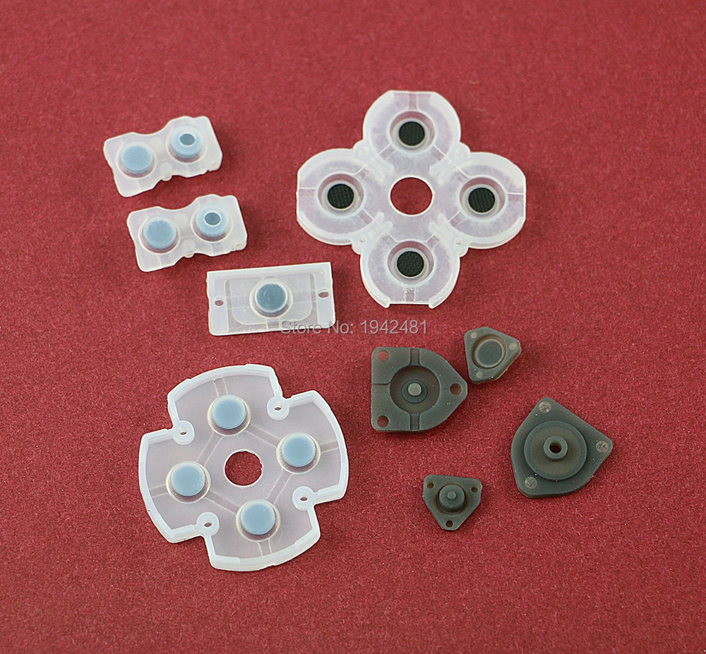 5 Juegos de almohadillas de botón conductoras de silicona de goma suave que conducen para PS4 PlayStation 4 JDS001 JDS 001 reemplazo del controlador