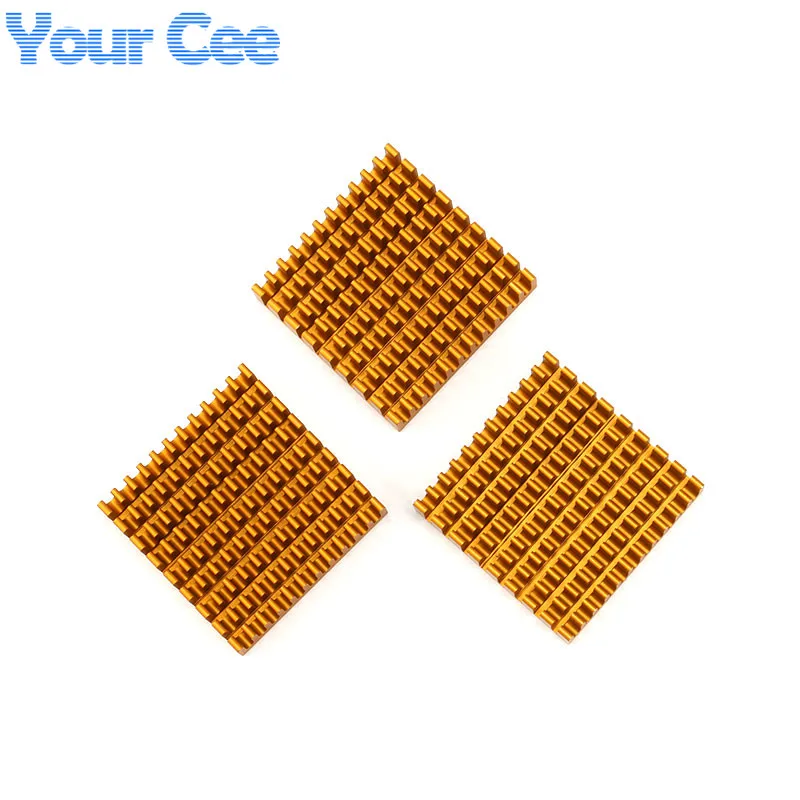 2 uds/1 unidad 45*45*10mm disipador de calor ventilador de refrigeración 45x45x10mm disipador de calor de aluminio refrigerador del radiador para módulo de Transistor IC de potencia LED PBC - imagen 4