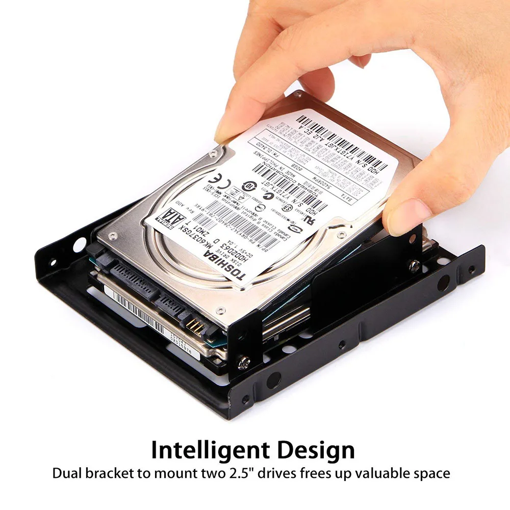 Soporte Dual Metal 2.5" a 3.5" para HDD y SSD - imagen 4