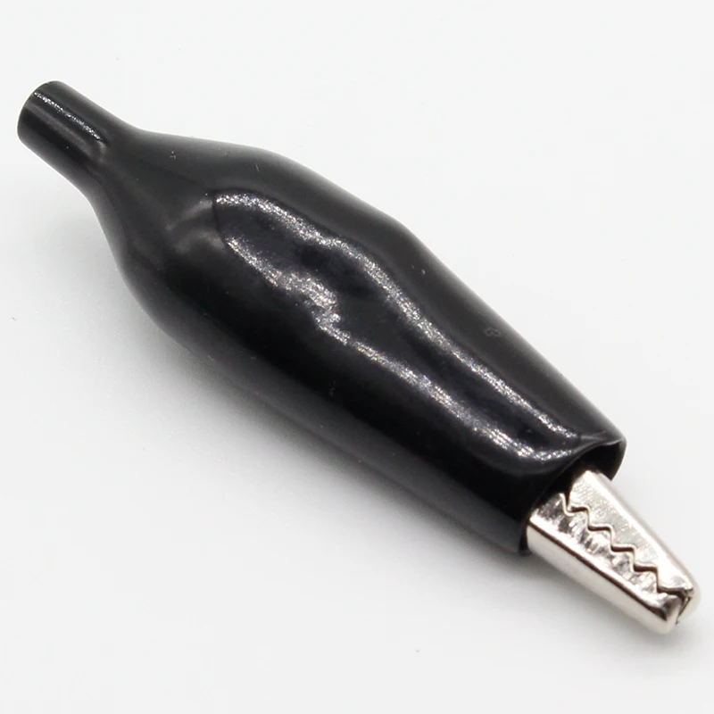 12 Uds. Clip de cocodrilo de Metal de aislamiento prueba eléctrica 45MM plomo colorido rojo negro azul verde blanco amarillo pequeño clip de cocodrilo - imagen 3