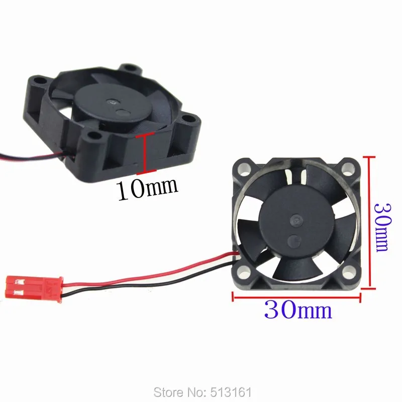 10 unids/lote 30mm 30x30x10mm 3cm JST conector Cojinete de bolas DC ventilador de refrigeración - imagen 2