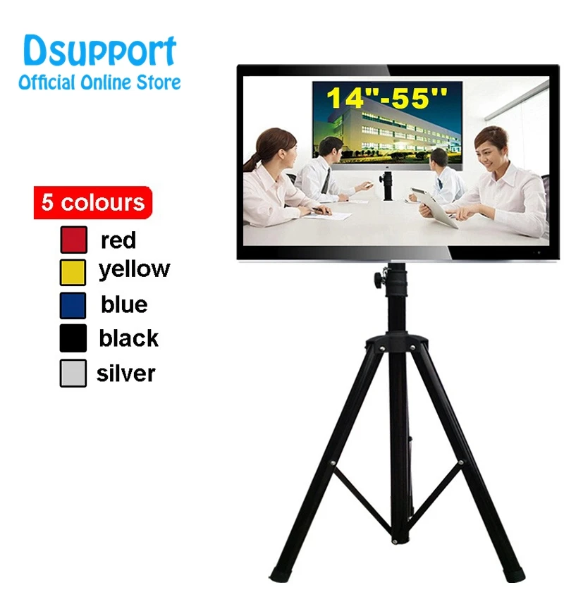 Soporte de suelo para TV LCD, accesorio plegable y movible de 14-40 ", carrito de exhibición, trípode de TV de movimiento completo, carga de 50kg, TRKX22, 1 par - imagen 2