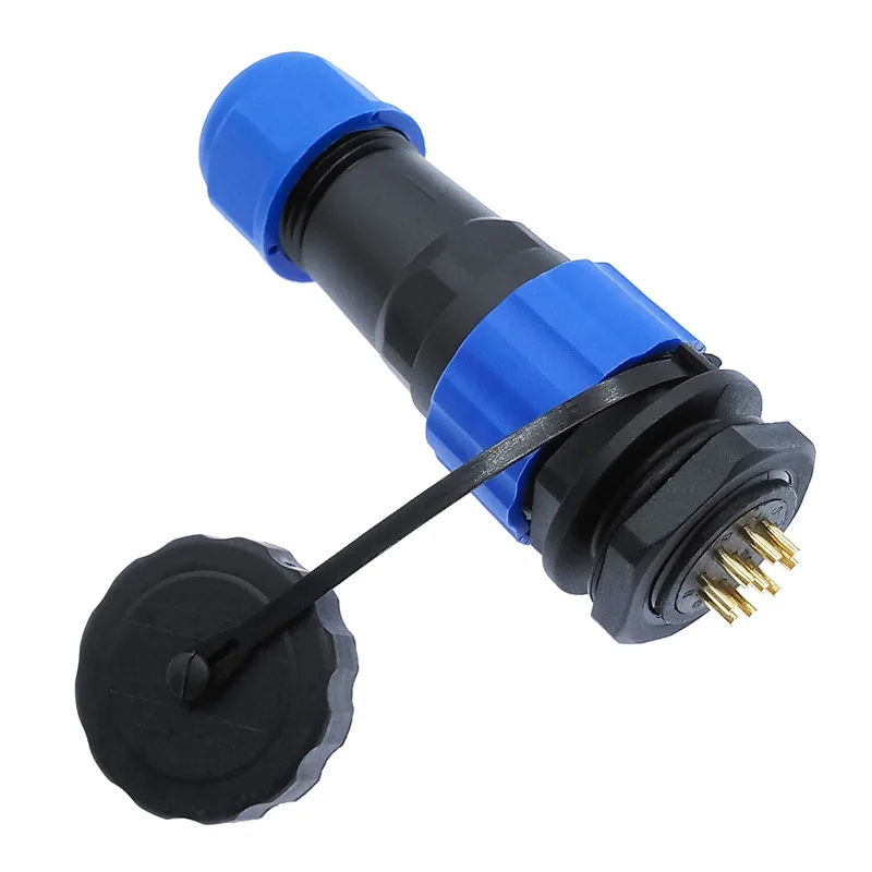 Conector impermeable recto SP20 2 pines 3/4/5/6/7/8/9/10/12/14 pines IP68 conector de cable Industrial - imagen 4