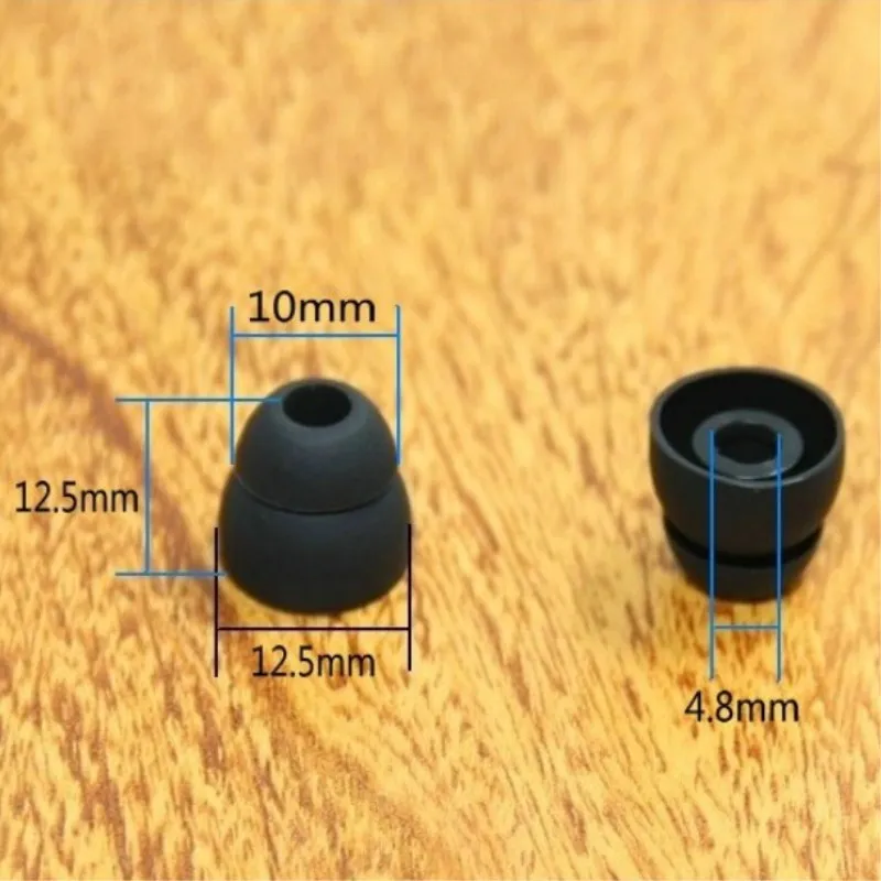 10 Uds. Almohadillas de silicona para los oídos, repuesto de auriculares intrauditivos de dos capas, almohadillas para tapones para los oídos, geles para los oídos, tamaño M - imagen 5