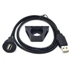Cable alargador USB 2.0 macho-hembra estanco para panel de vehículo