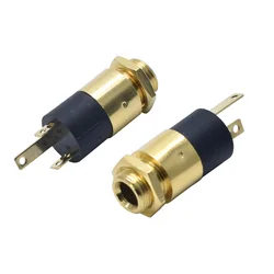Conector Auriculares Hembra PJ-392 3,5mm Chapado Oro
