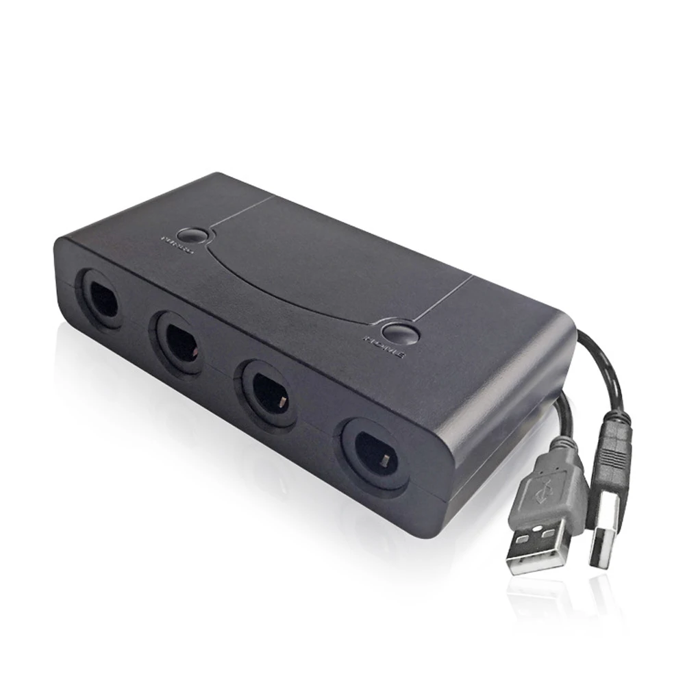 Adaptador de controlador de cubo de Juego de 4 puertos, para wii-u, para switch NS o PC, Adaptador convertidor combinado