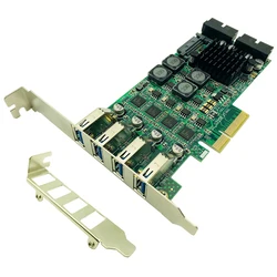 Tarjeta Expansión PCI Express a USB 3.0 8 Puertos SATA