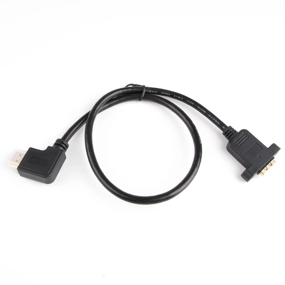 Cable de extensión macho a hembra con agujero de tornillo, Cable de montaje en Panel, 90 grados, izquierda, derecha, arriba y abajo, 19p HDMI 1,4 - imagen 4