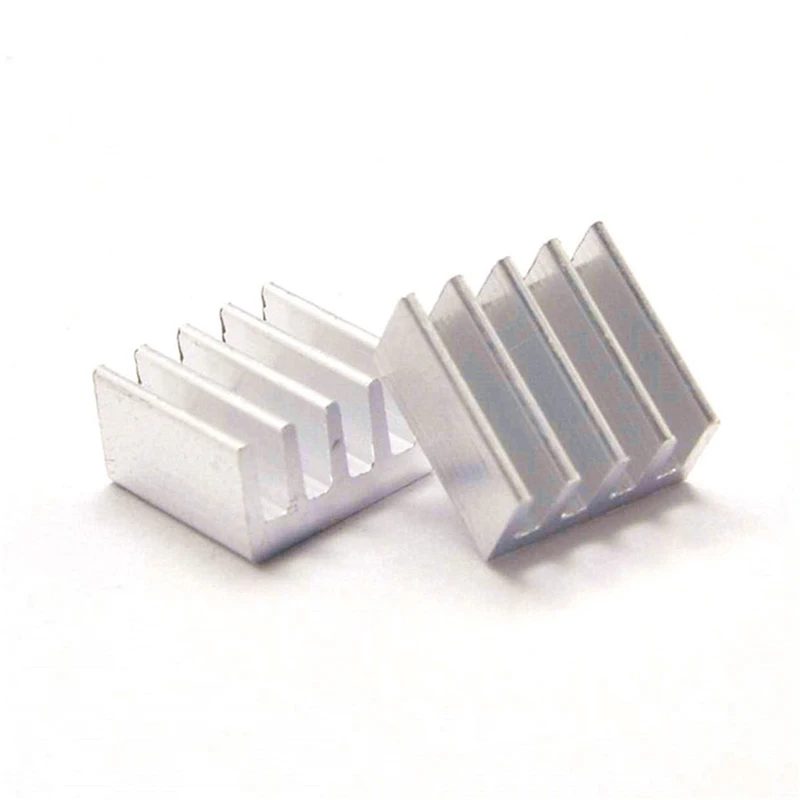 Disipador térmico de aluminio, 8,8x8,8x5mm, con 8810 cintas adhesivas conductoras térmicas, Enfriador de radiador de refrigeración de Chip electrónico, 10 unidades por lote - imagen 2