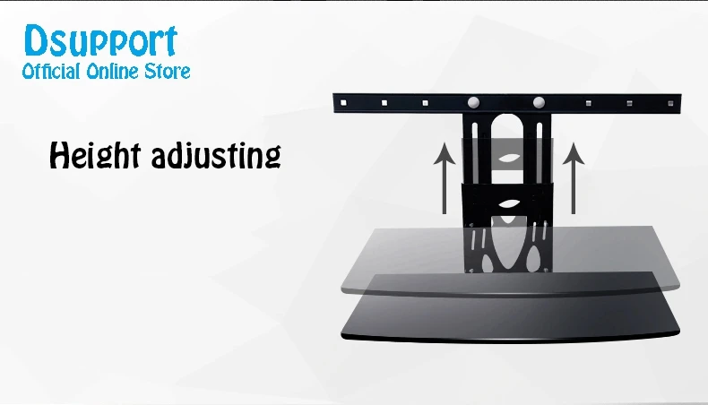 Loctek General Set Top Box Montaje Keypunch Top Box Conjunto de TV digital Montaje en pared Soporte para DVD Estante para DVD Soporte AV - imagen 5