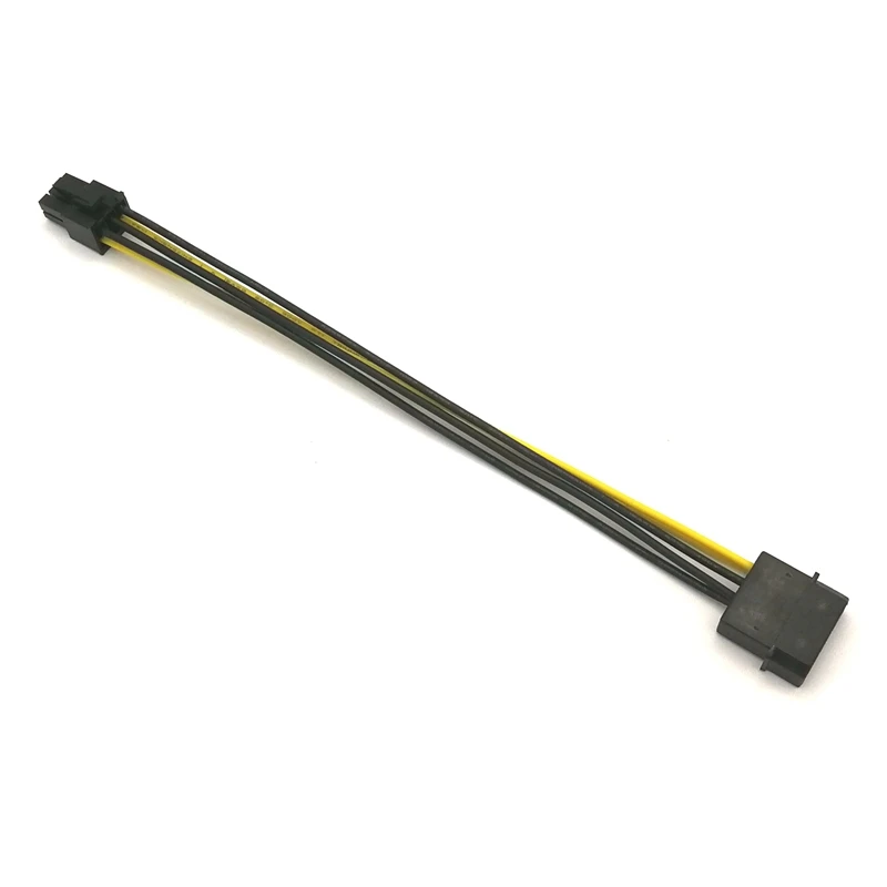 Anigtu 18AWG 4Pin IDE/Molex a PCI-E 6Pin GPU Cable adaptador de corriente macho-20cm