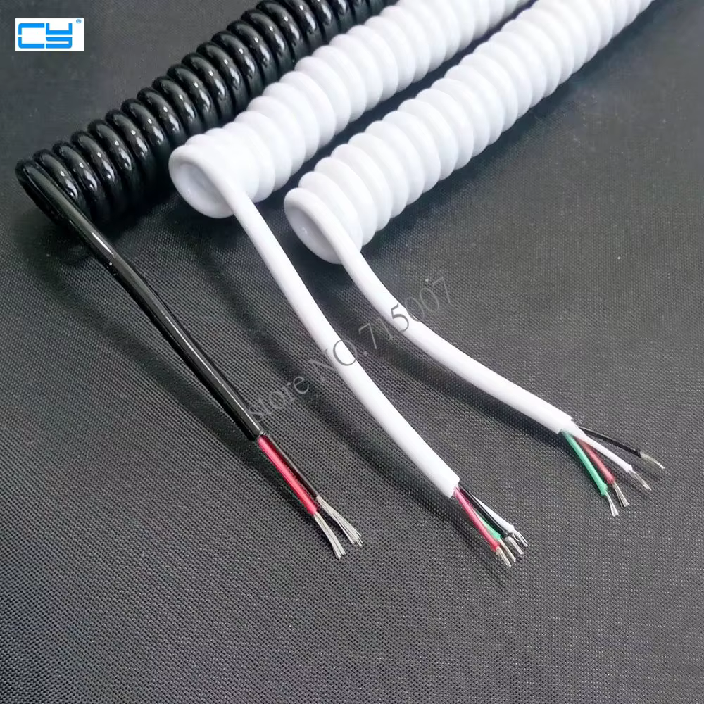 Cable extensión Micro USB 4 núcleos con resorte espiral – DIY - imagen 2