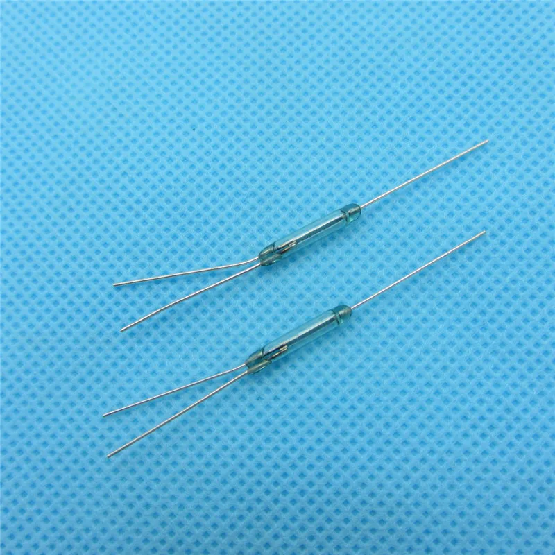 10 uds/1 unidad interruptor de láminas 2,5X14MM interruptor magnético de cristal verde interruptor de láminas de 3 pines conversión normalmente abierta y normalmente cerrada sin NC - imagen 2