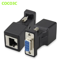 Convertidor Ethernet RJ45 a VGA Hembra RGB