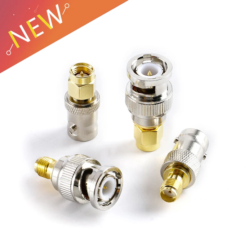 Conectores BNC a SMA Adaptador SMA BNC macho a hembra para antena/cable de extensión Kits de conectores SMA a BNC RF