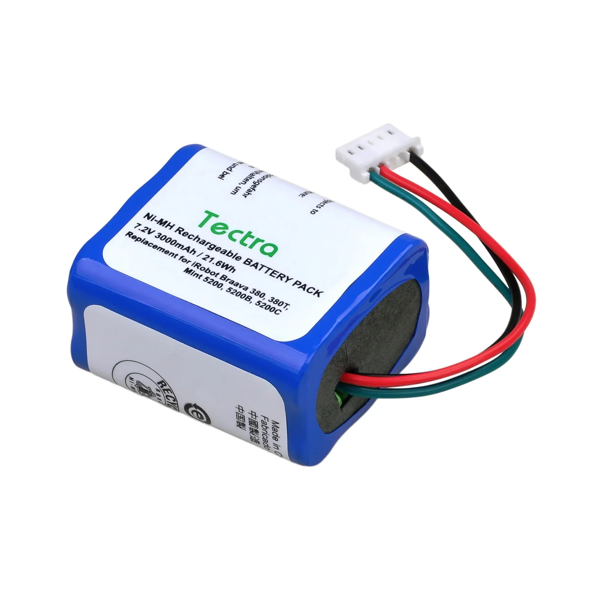 Akkus de batería Nimh de 3000 mAh para iRobot Braava 380t, 380, 390t, menta 5200, 5200B, 5200C - imagen 2