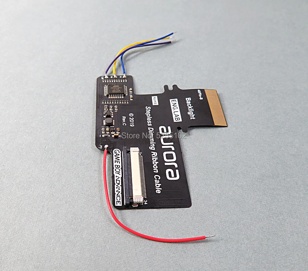 Kit de retroiluminación de cable LCD para GBA, 40 pines, 32 pines, modelo de pantalla, Cable adaptador plisado, consola de juegos, placa de atenuación continua, 1 Uds. - imagen 2