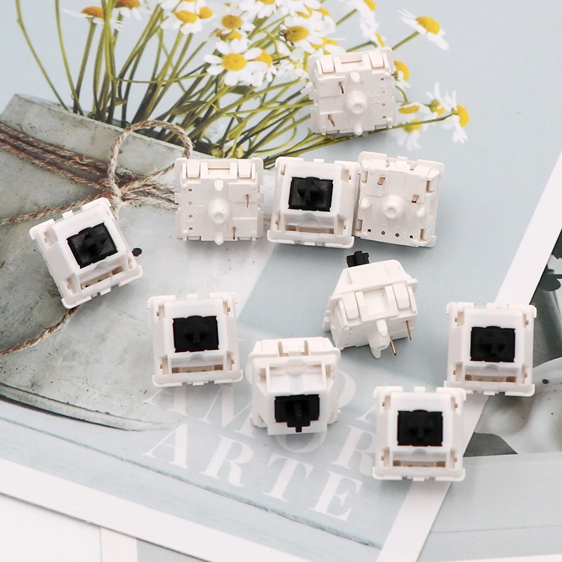 Original Everglide Dark Jade Switch Contactor dorado 5 pines RGB interruptores táctiles para teclado mecánico personalizado 67g - imagen 3