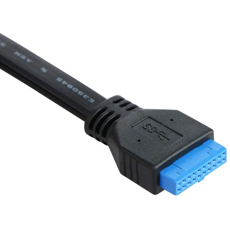 2 puertos USB 3.0 A hembra tornillo montaje en panel a placa base Cable plano de 20 pines 30cm 50cm 80cm - imagen 5