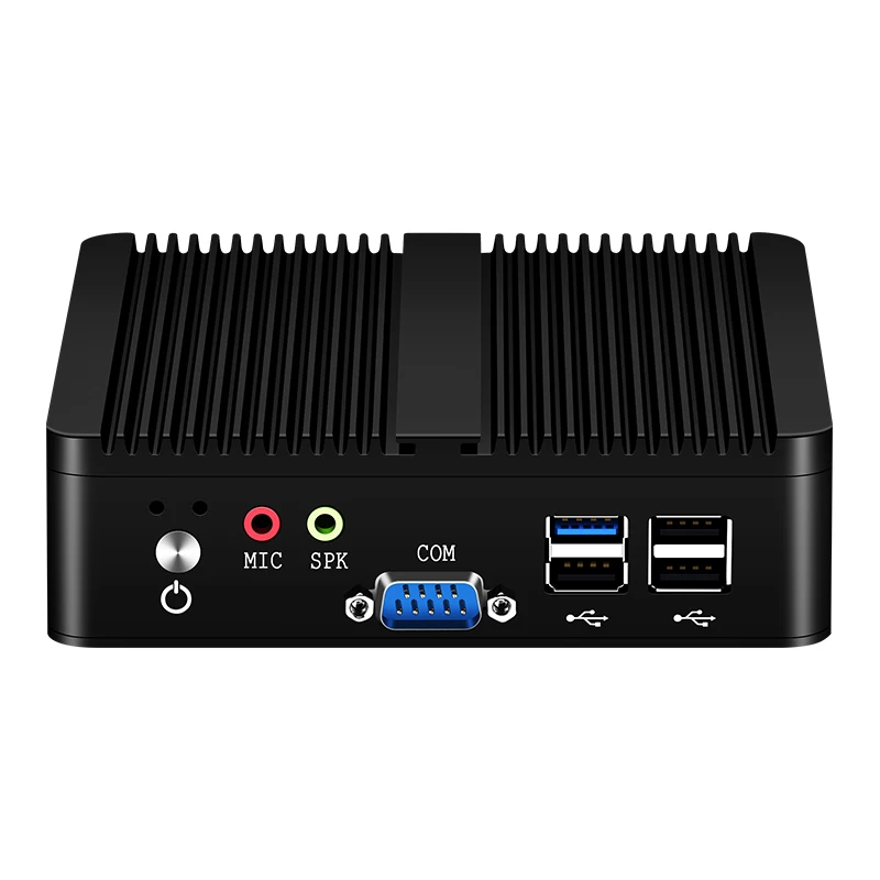 Conexiones Mini PC XCY con 2x RS232 y 2x LAN para control industrial