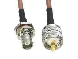 Conector Coaxial RG142 PL259 a BNC - Cable 10m