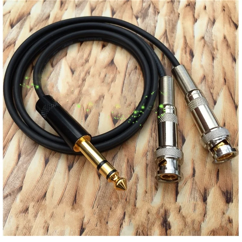 HIFI 6,35mm a Dual 2 Cable de Audio BNC 6,5mm 6,35 a BNC 99.99% 4N OFC