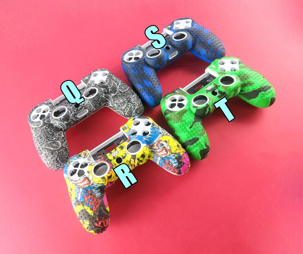 Funda de goma de Gel de silicona suave para SONY Playstation 4, controlador de PS4, funda protectora de Graffiti para PS4 Pro, Gamepad delgado, 1 ud. - imagen 4