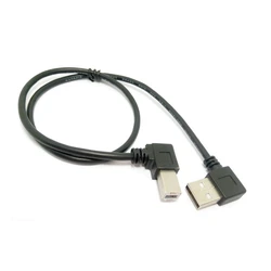 Cable USB-B 2.0 Acodado 90º Macho para Impresora y Escáner