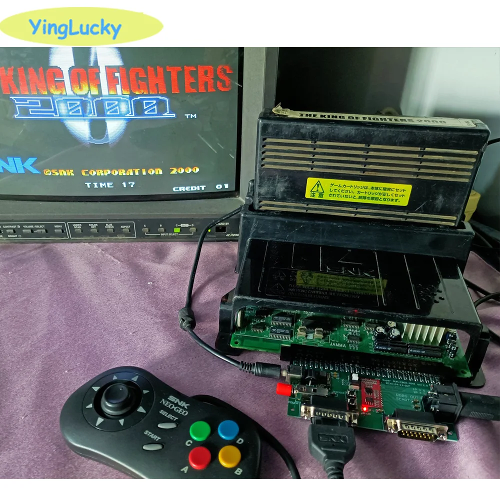 Placa base SNK JAMMA de 28 pines con fuente de alimentación de 12V 5A, SuperGun de vídeo NEOGEO/CBOX mini SNK/DB15, interfaz de gamepad RGBS/SCART - imagen 4