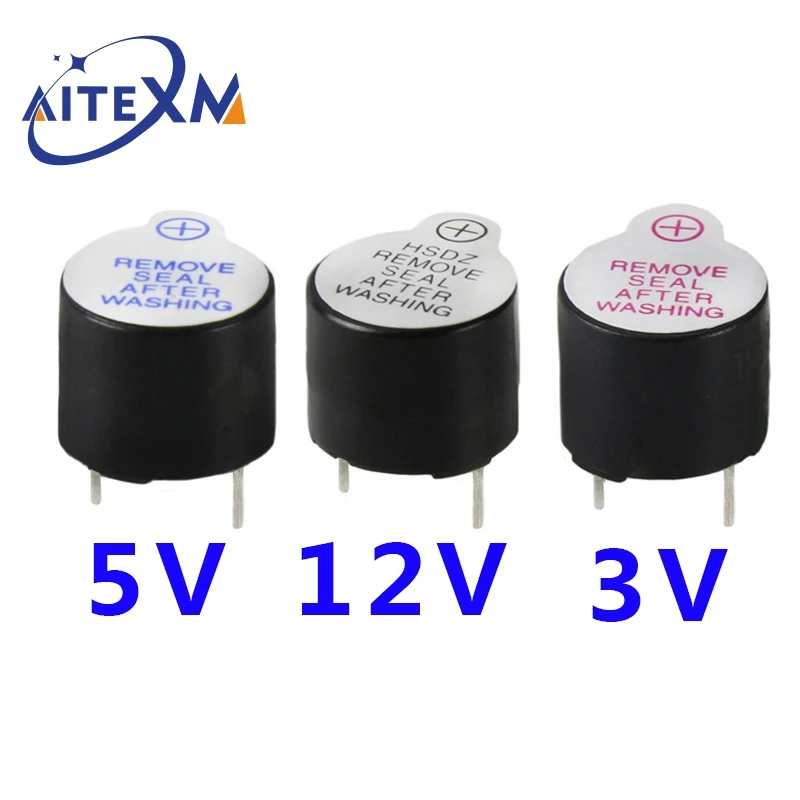 10 Uds zumbador activo 3V/5V/12V/16R TMB12A03 TMB12A05 TMB12A12 tono de pitido continuo largo magnético 12095 12*9,5mm Mini altavoz - imagen 3