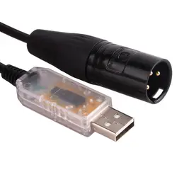 Interfaz USB a XLR DMX 512 - Controlador Iluminación LED de Escenario