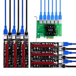 103S Cable riser PCIe para tarjeta gráfica con alimentación SATA y USB