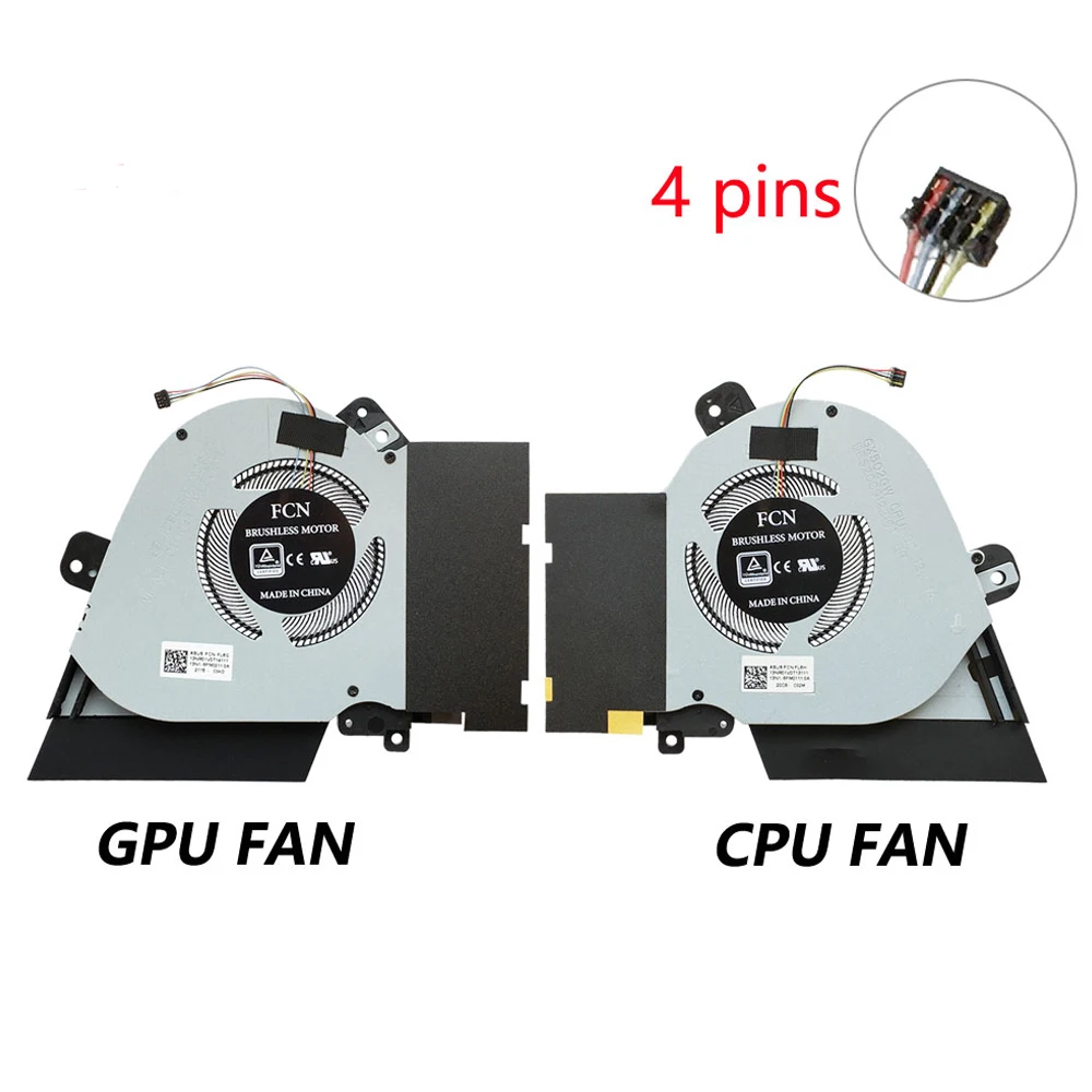 Ventiladores de refrigeración de ordenador para ASUS ROG Zephyrus S GX502 LWS GX502GW GU502 GW 13NR01V0T14111 GPU CPU Cooler radiador ventilador DC 12V 1A - imagen 4