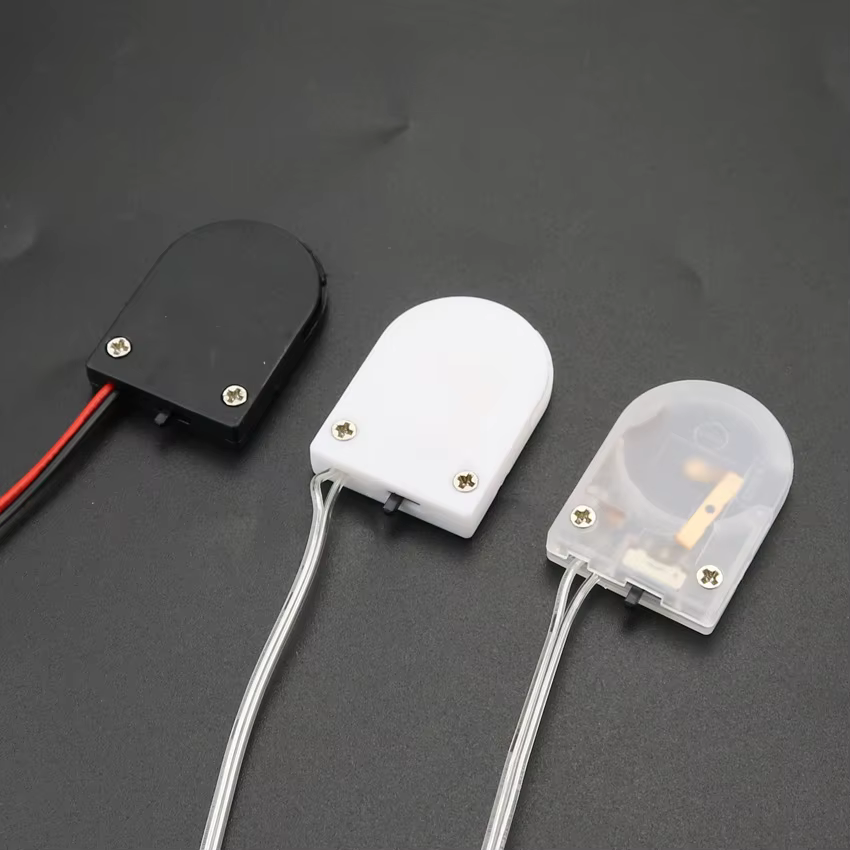 Soporte de pila de botón de batería CR2032, caja de enchufe, soporte de batería con interruptor, caja de batería de botón de 3V, 5 piezas - imagen 3