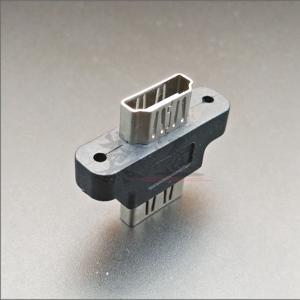 1 Uds F/F HD compatible hembra a hembra con orificios para tornillos conector adaptador de extensión para el Panel de pared negro