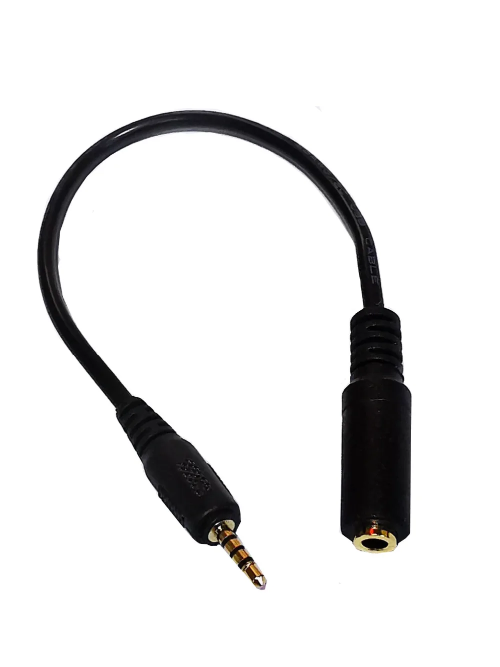 Enchufe macho de ángulo recto/recto de 2,5mm a conector hembra de 3,5mm, enchufe estéreo AUX Audio TRS, adaptador de corriente CC, longitud del Cable convertidor - imagen 5