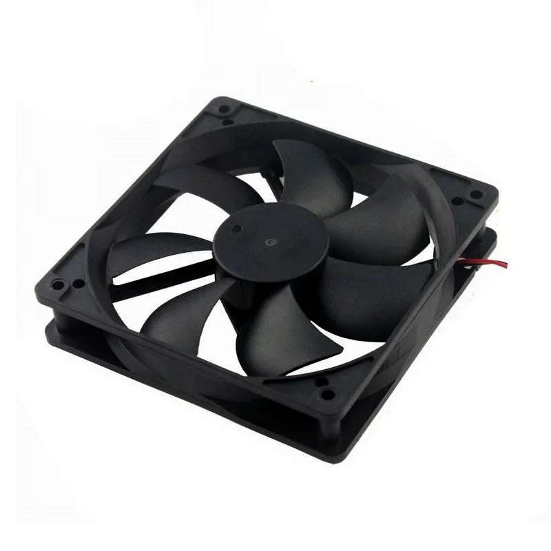 Gdstime-ventilador de refrigeración sin escobillas Gdstime, 5V, 12V, 24V, 120mm x 120mm x 25mm, 120mm x 25mm, 2 pines, 0.3A, 12cm, 1 unidad - imagen 5
