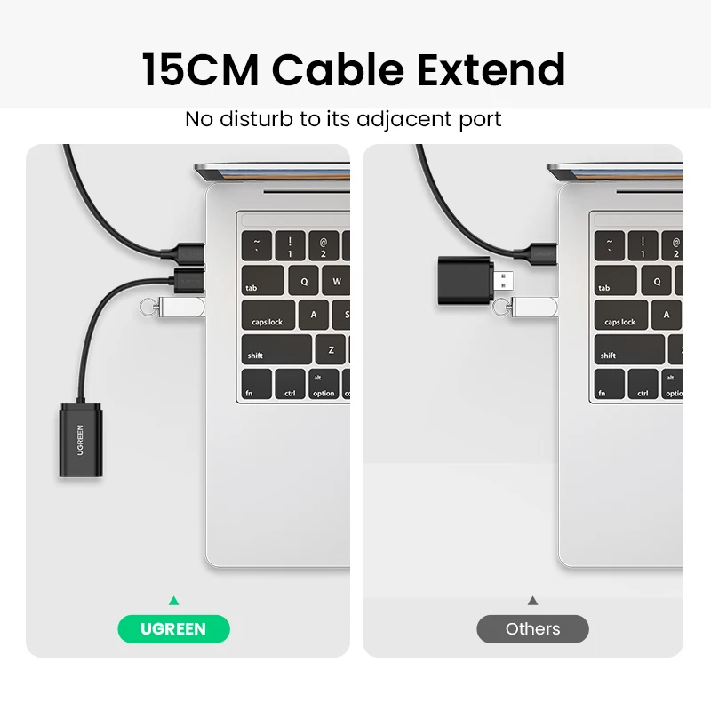UGREEN-tarjeta de sonido con interfaz USB para auriculares, Adaptador de Audio con micrófono para ordenador PS4 5, tarjeta de sonido externa - imagen 5