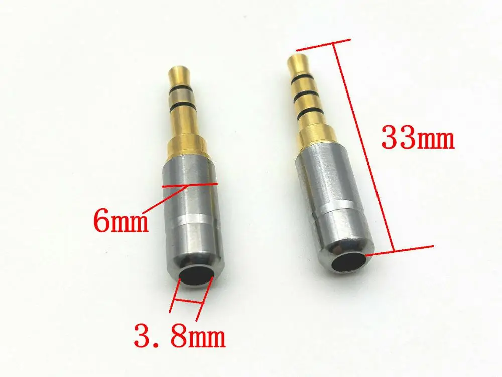 20 piezas de latón 3,5mm para adaptador de enchufe conector de audífonos de Audio nuevo