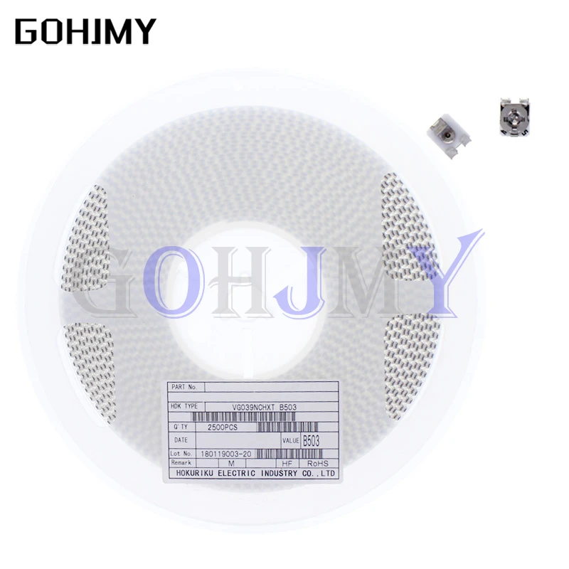 Resistencia Variable ajustable SMD 3x3, 10 piezas, 100, 500, 1K, 2K, 5K, 10K, 20K, 50K, 100K, 1M, potenciómetro de corte ohm - imagen 2