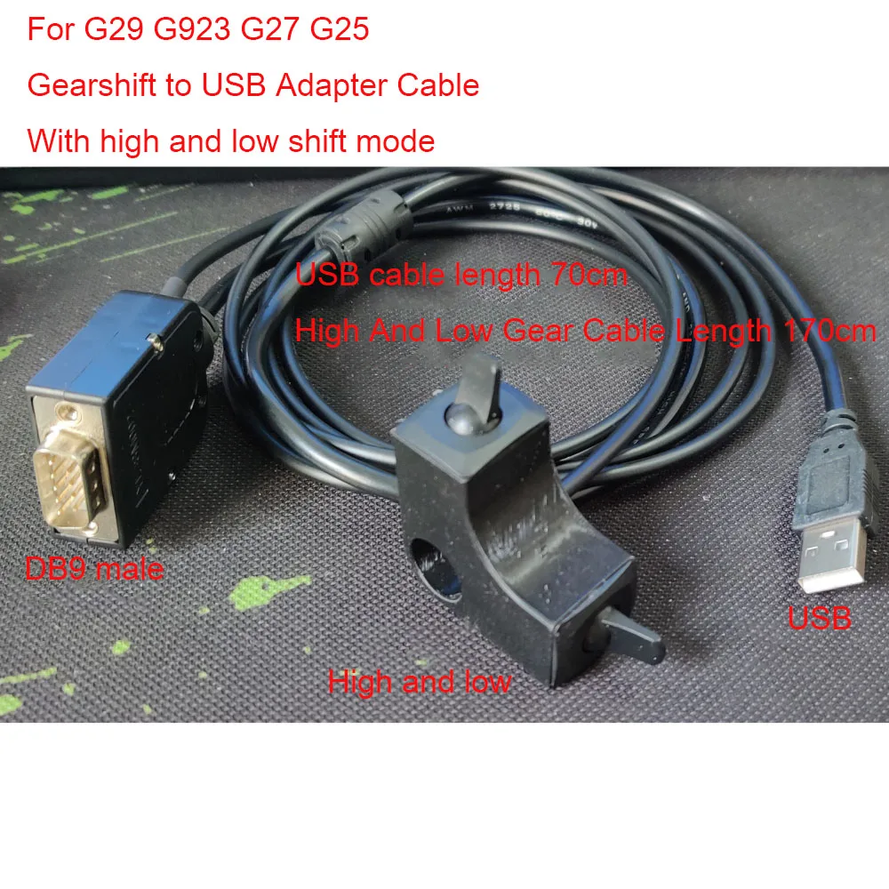 Gearshift a PC Cable adaptador USB para Logitech G29, G923, G27, G25, simulador de engranaje Alto y Bajo, piezas de modificación de carreras Sim