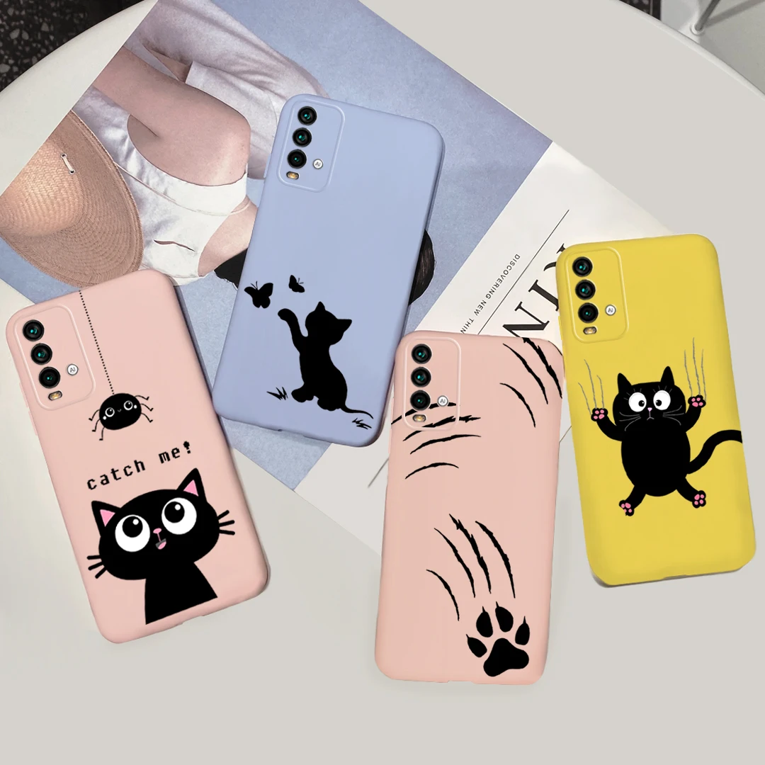 Funda bonita de gato para Xiaomi Redmi 9 T, funda trasera de silicona suave para Xiaomi Redmi 9 T 9 T, Coque, parachoques de moda - imagen 5